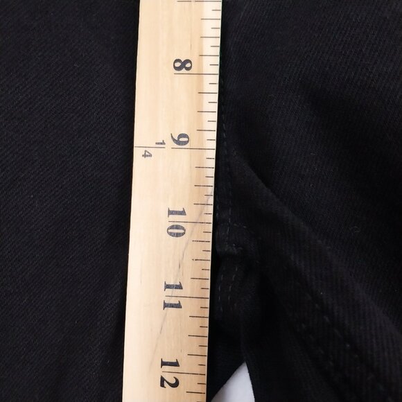 RE/DONE 70s High Rise Wide Leg Jeans Women's Size 32 Black Denim Retro Western - Picture 11 of 14